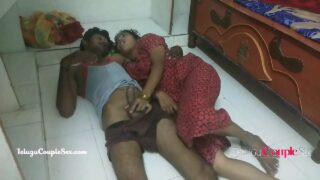 desi Indian telugu couple fucking on the bedroom floor