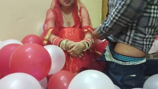 New Hindi sex video First Night of Newly Married Desi Beautiful Hot Wife Fucked by Husband