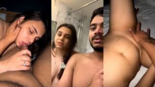 Fsiblog Extremely Sexy Horny Babe Giving Deepthroat Blowjob Wet Pussy Fingered by Boyfriend in Oyo full videos
